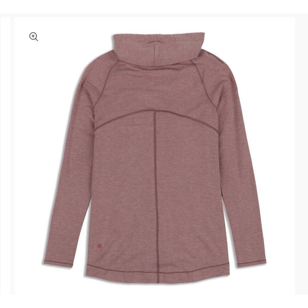 Lululemon Coast Easy Wrap Women’s Size 6 Heather Misty Merlot Cowl Neck Modal - Picture 4 of 12